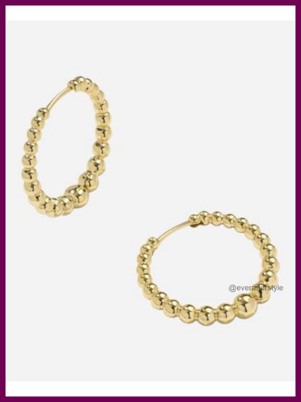 14k Gold-Plated Brass Huggie Earrings for Women